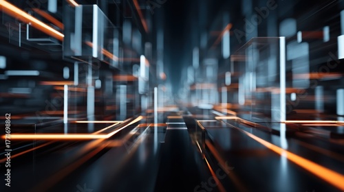 Fototapeta Naklejka Na Ścianę i Meble -  Futuristic cityscape