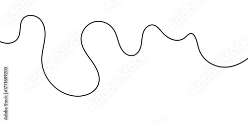 Wavy Curvy Abstract Squiggle Line. curve long line 