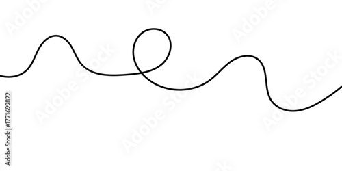 Wavy Curvy Abstract Squiggle Line. curve long line 