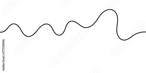 Wavy Curvy Abstract Squiggle Line. curve long line 