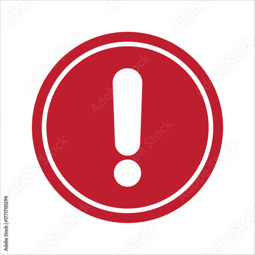 Warning icon vector modern design in trendy style for web site and mobile app on white background