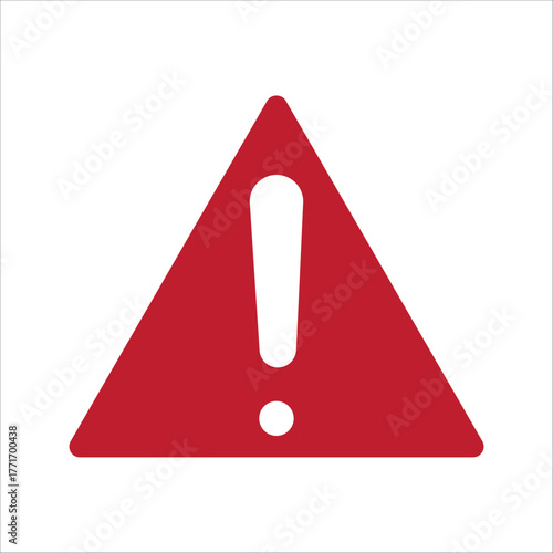 Warning icon vector modern design in trendy style for web site and mobile app on white background