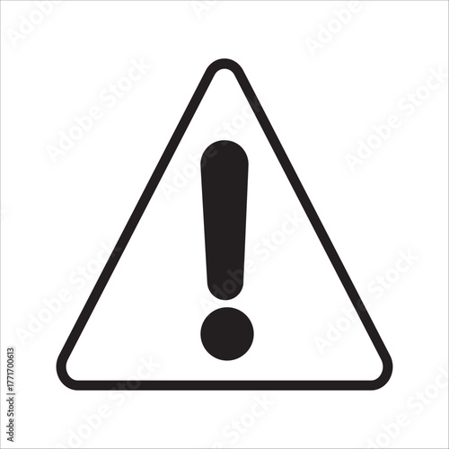 Warning icon vector modern design in trendy style for web site and mobile app on white background