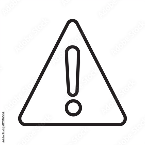 Warning icon vector modern design in trendy style for web site and mobile app on white background