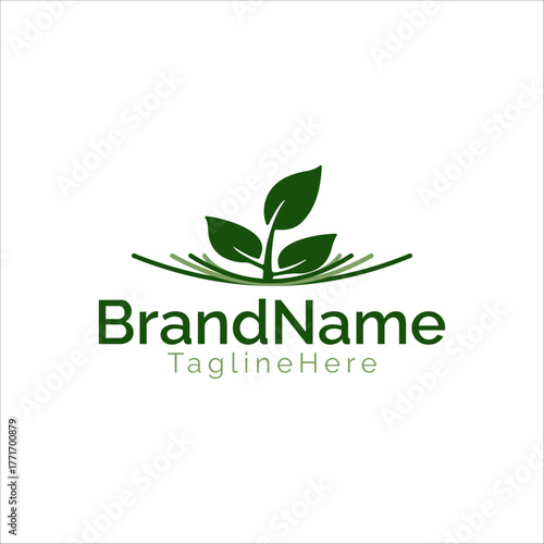 The leaf logo forms a small nest symbolizing warmth and nature.