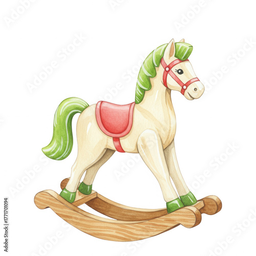 Whimsical Rocking Horse Toy A Classic Childhood Treasure Rendering