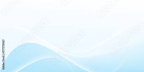 Abstract white wavy glowing lines on a blue background. Futuristic digital high-technology pattern. Health Care concept. Vector