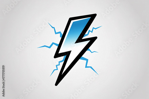  flash lightning bolt icon. Electric power symbol. Power energy sign, vector illustration 