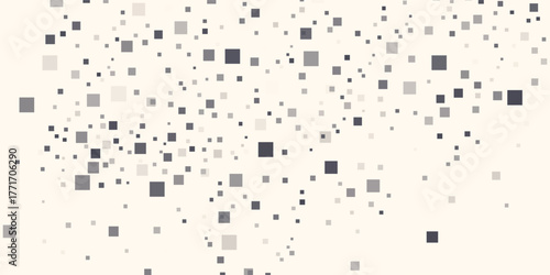 Hexagon Shapes Vector Abstract Geometric Technology Retrowave Sci-Fi Texture Isolated on Light Background. Halftone Hex Retro Simple Pattern. Eps10