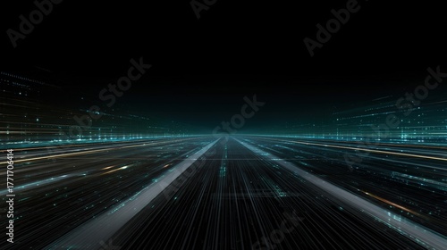 Wallpaper Mural Digital light streaks on dark background Torontodigital.ca