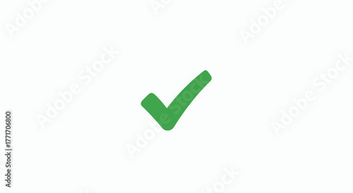 A vibrant green checkmark icon symbolizing confirmation, successful completion, and positive verification, perfect for status updates and user interface feedback in various digital applications