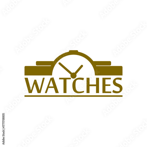 Simple Watch wrist icon isolated on white background