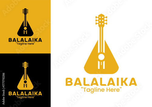 Minimalist Balalaika Logo for Folk Music and Art Branding
