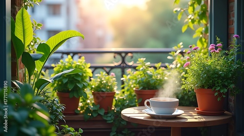Fototapeta Naklejka Na Ścianę i Meble -  Person in lotus yoga pose inside a futuristic space station corridor