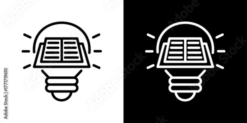 Knowledge Icon Line Styles Vector Illustration 