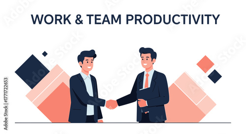 Business Partners Shake Hands: Achieving High Team Productivity Through Collaboration