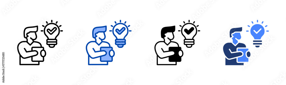 Obraz premium Understanding icon set multiple style collection