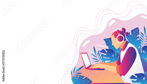 LANDING PAGE DESIGN WITH FLAT ILLUSTRATION STYLE 09