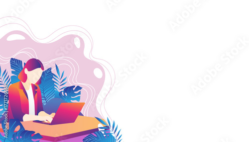 LANDING PAGE DESIGN WITH FLAT ILLUSTRATION STYLE 10