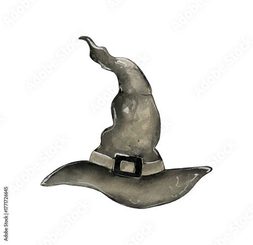 Wizard hat on a plain background with a classic design and soft textures, perfect for themed events or Halloween costumes