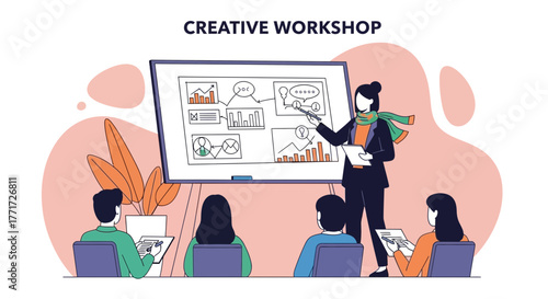 Inspiring Creativity: Business Professionals Engage In Collaborative Workshop Discussions