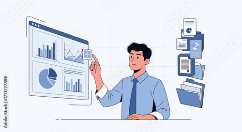 Business Analyst Interpreting Data and Analytics for Strategic Growth Planning Decisions