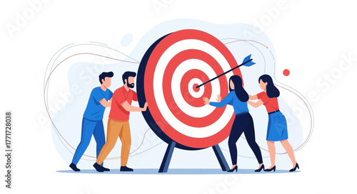 Teamwork And Focus: Success Achieved Through Collaboration and Goal Achievement