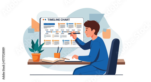Creating A Timeline Chart And Working On A Project With Focus And Precision
