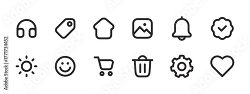 Simple Line Icons Set for Web and Mobile Interfaces