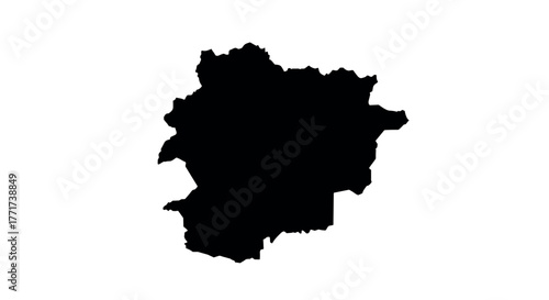 Belgium country outline silhouette on white background