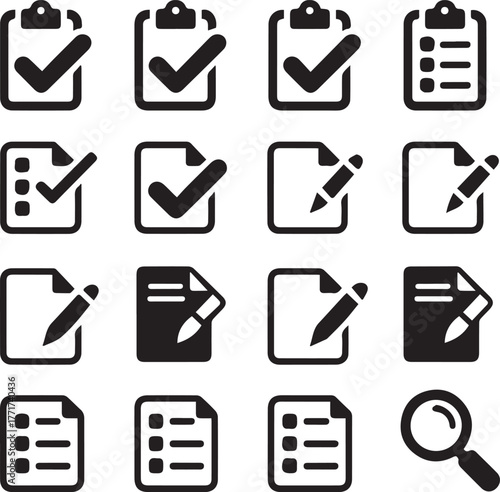 Checklist Symbol Icons Tasks Documents Forms