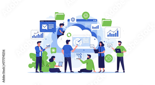 Teamwork And Data Analysis: Visualizing Collaboration And Business Insights Perfectly