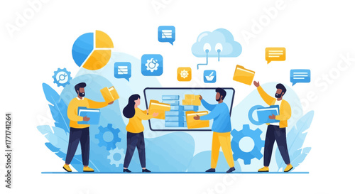 Teamwork And Data Management In A Modern Digital Environment Collaboration