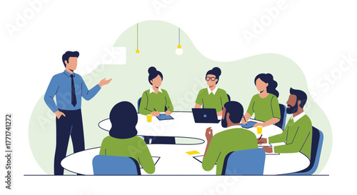 Inclusive Business Meeting: Collaboration, Ideas, and Teamwork for Productive Discussions