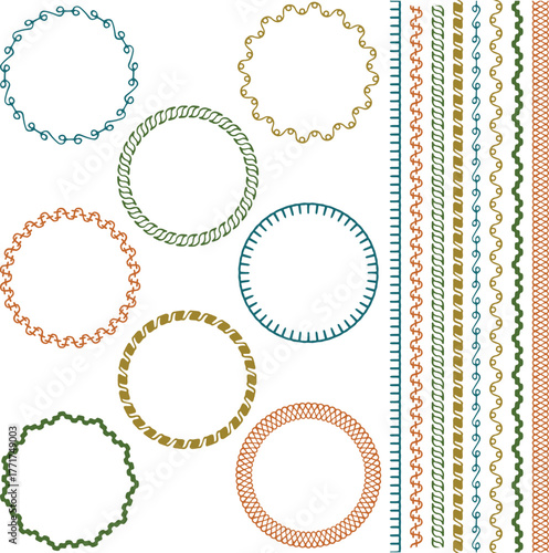 Colorful Hand Drawn Circle Frames