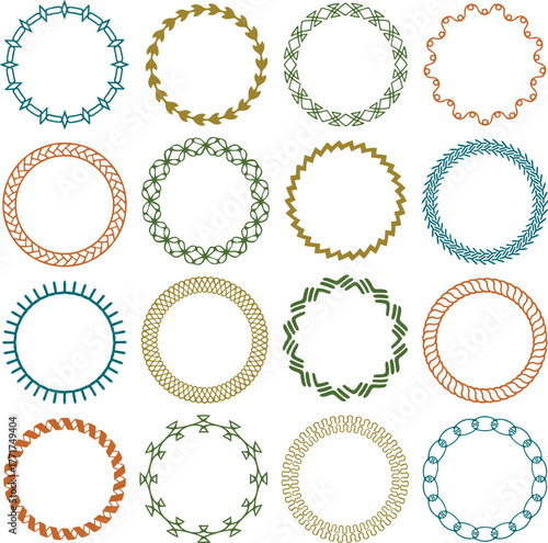  embroidery stitched circle frames