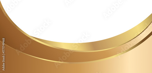 Elegant gold gentle border with luminous foil wave, perfect for high-end posters, packaging, and template decoration.
