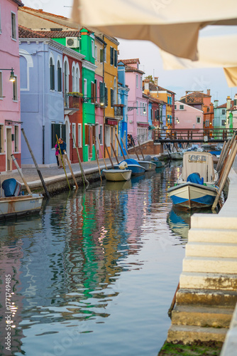 Colorful Houses of Burano Island, Venice, Italy