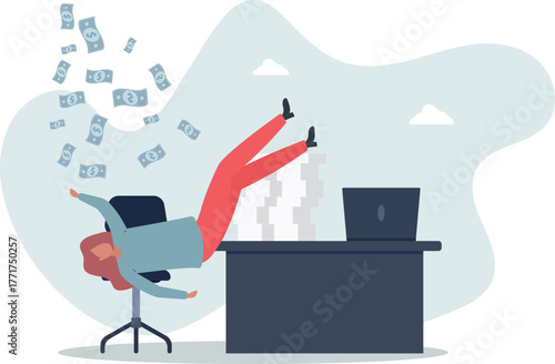 Make money online, earn passive income from internet job or side hustle, make profit or earning from investment or stock trading, easy money concept.life and employment of people.