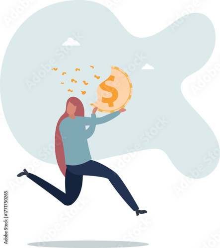 Depreciation, value reduce or drop, losing money from investment or economic recession, inflation or asset decline concept.life and employment of people.