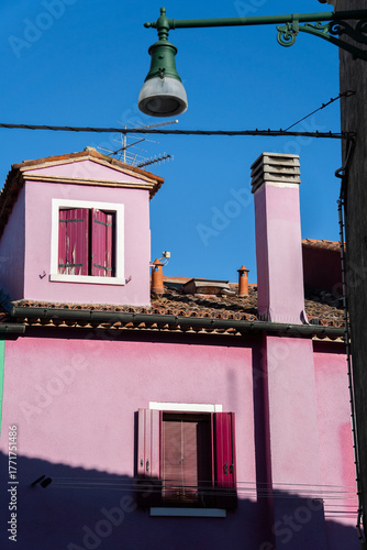 Colorful Houses of Burano Island, Venice, Italy
