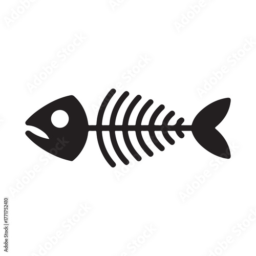 fish on a plate. vector eps 10