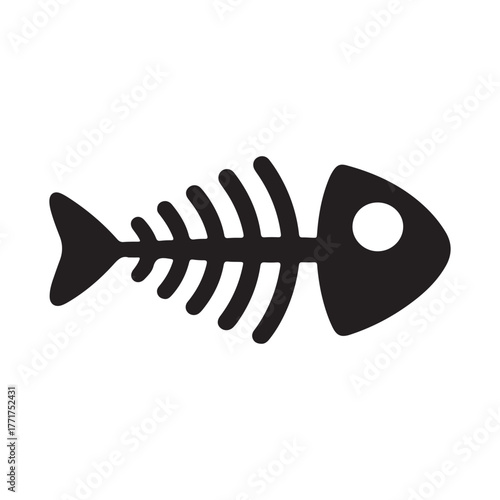 fish on a plate. vector eps 10