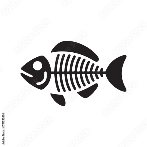 fish on a plate. vector eps 10