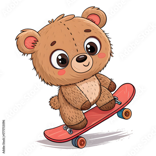 vector cartoon illustration hand drawn teddy bear