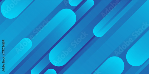 Abstract blue background with diagonal lines. Dynamic shapes composition. Vector illustration Eps 10