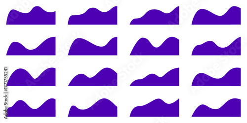 Wave shape certificate vector header. Luxury curved border design, cover cover. Abstract divider for banner footer, side bar decoration. Website separator for flyer, ribbon pattern bottom page frame