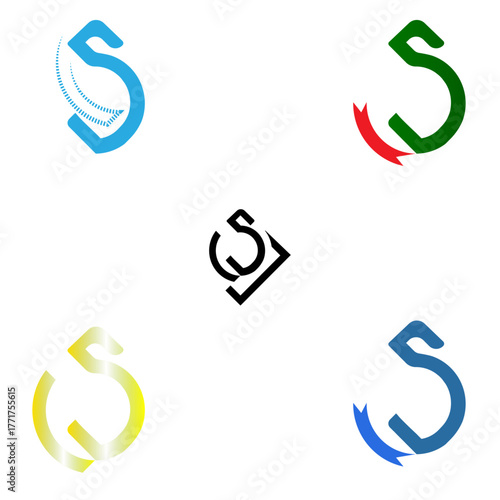 Stylized Letter S Logo Collection  Abstract, Circular and Modern Variants.ai