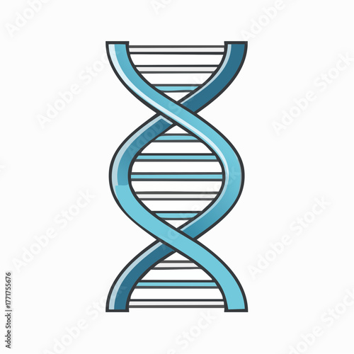 DNA Strand Icon Depicting Genetic Code and Scientific Understanding for Educational Purposes