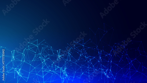 Digital technology cyberspace futuristic background, modern blue tech abstract design graphic neon light effect.
